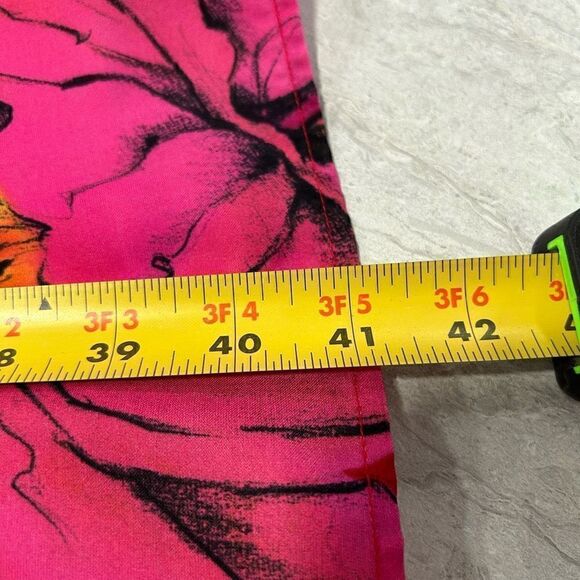 J Peterman Red Floral V Neck Sleeveless Midi Dress Women’s Size 4 - Picture 12 of 15